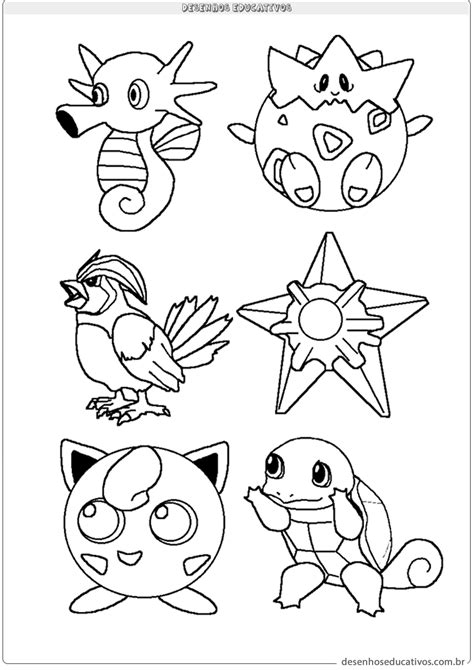 Desenhos de Pokemon para Colorir